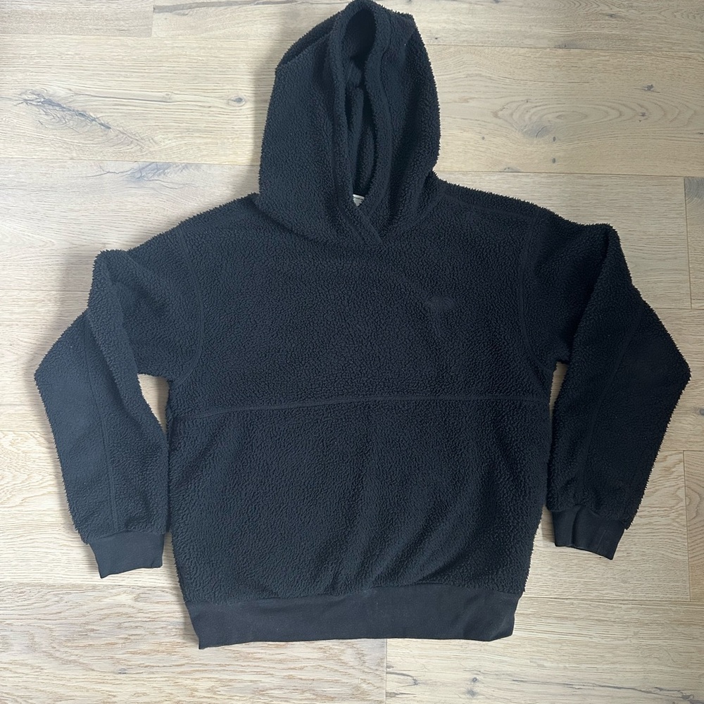 The North Face Black Pullover Hoodie with Ribbed Cuffs